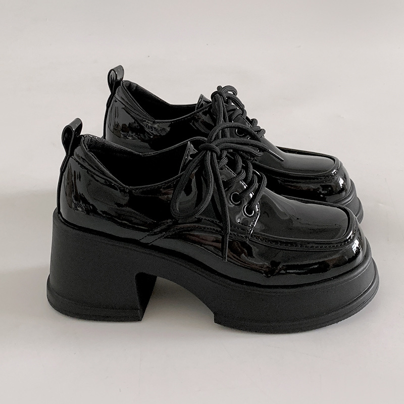 Pantofi Mary Jane pentru femei, vârf rotund, partea superioară din satin, toc gros 3–5 cm, talpă din cauciuc, branț PU