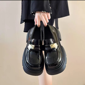 Moterų Mary Jane loaferiai, slip-on, apvali nosis, PU viršus, gumos padas