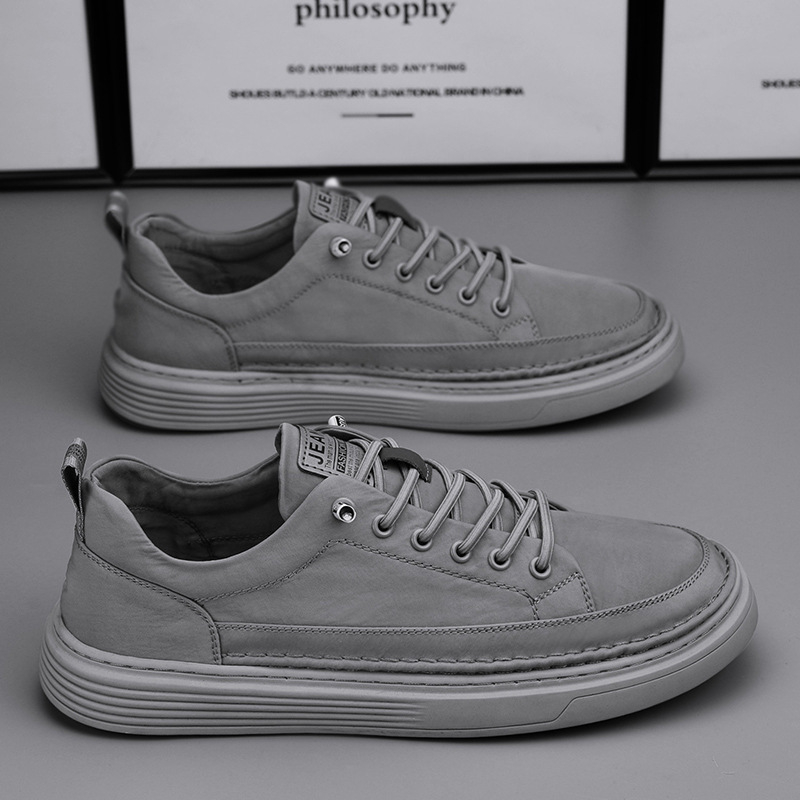 Vīriešu elpojošas auduma ikdienas kurpes ar šņorēm, gumijas zole, zems profils.