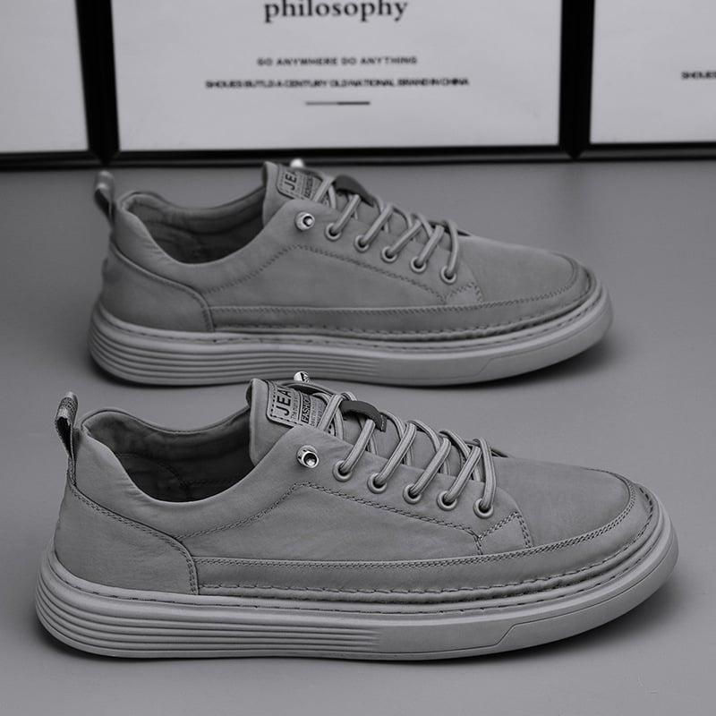 Vīriešu elpojošas auduma ikdienas kurpes ar šņorēm, gumijas zole, zems profils.