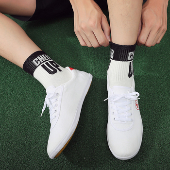 DOUBLE STAR Cīņas mākslu kurpes – auduma augšdaļa, teļa sausgysles pamatne, šņorēšana, zemais profils, apaļš purns