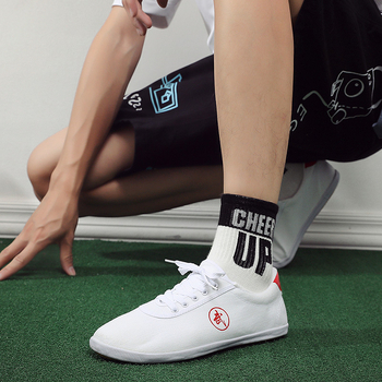 DOUBLE STAR Cīņas mākslu kurpes – auduma augšdaļa, teļa sausgysles pamatne, šņorēšana, zemais profils, apaļš purns