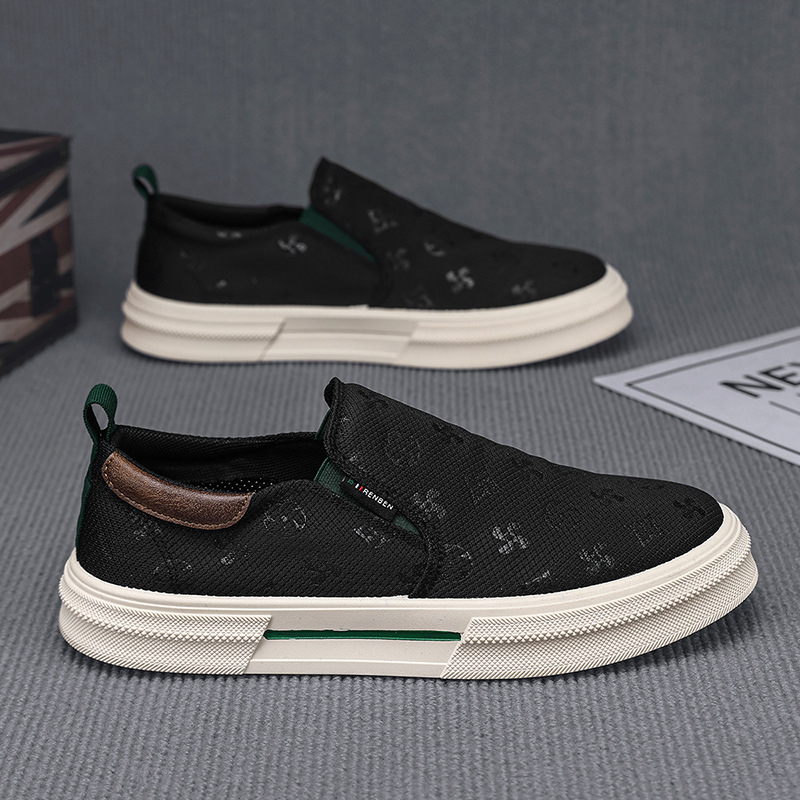 Vīriešu zemā profila ikdienas kurpes ar elpojošu auduma augšpusi, šņorēm, apaļš purns, gumijas zole