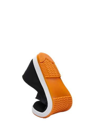 Дамски равни обувки от плат, кръгъл нос, едноцветен модел, платнена подплата, PVC подметка