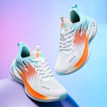 Pantofi de alergare cu partea superioară din plasă respirabilă, talpă intermediară amortizatoare, antiderapant, închidere cu șireturi