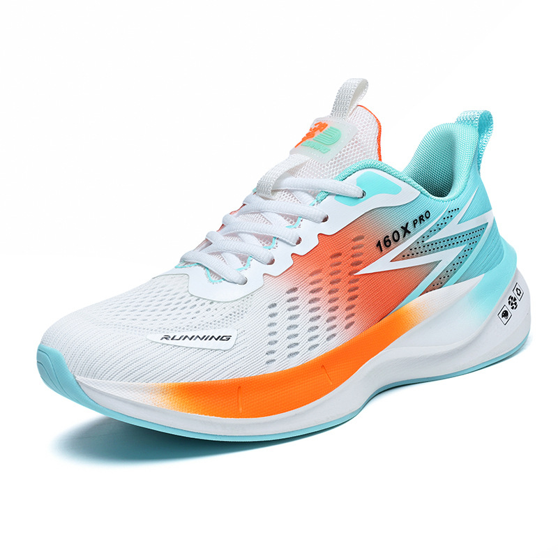 Pantofi de alergare cu partea superioară din plasă respirabilă, talpă intermediară amortizatoare, antiderapant, închidere cu șireturi