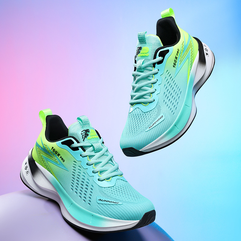 Pantofi de alergare cu partea superioară din plasă respirabilă, talpă intermediară amortizatoare, antiderapant, închidere cu șireturi