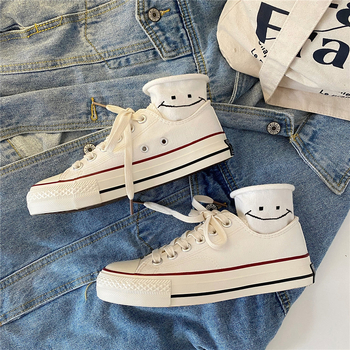 Unisex platna kurpes Korejas stilā, vulkanizēta gumijas zole, apaļš purns, zems griezums, priekšējā aizdare