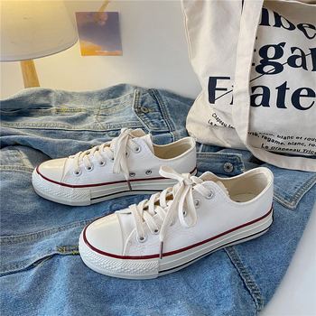 Unisex platna kurpes Korejas stilā, vulkanizēta gumijas zole, apaļš purns, zems griezums, priekšējā aizdare