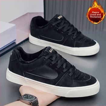 Ziemas universālās velūra sneakers – šņorēšana, zems augstums, apaļa purngala, kokvilnas odere, gumijas zole