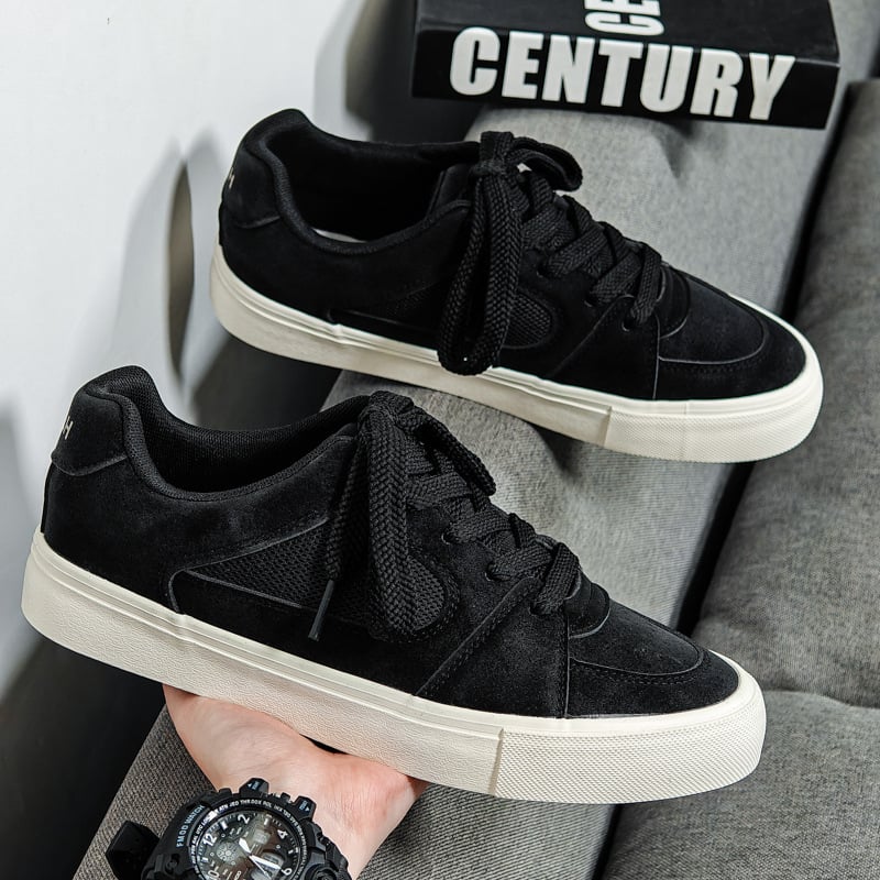 Ziemas universālās velūra sneakers – šņorēšana, zems augstums, apaļa purngala, kokvilnas odere, gumijas zole