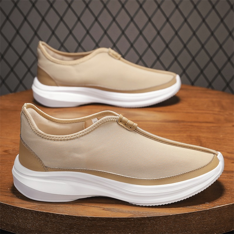 Vīriešu ikdienas Slip-On kurpes, sieta augšdaļa, EVA zolīte, PVC zole, zems augšdaļas augstums