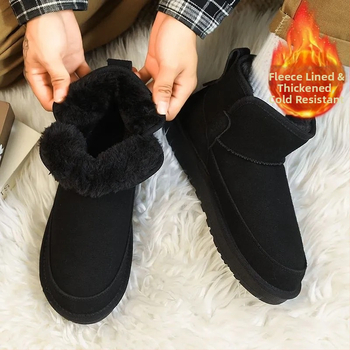 Ysnb Vyriški žieminiai sniego batai | Laisvalaikio stilius | Viršutinė dalis: dirbtinė PU; vidus: avies vilna integruota; padas: PVC; kulno aukštis: 3–5 cm; pado technologija: injection molded