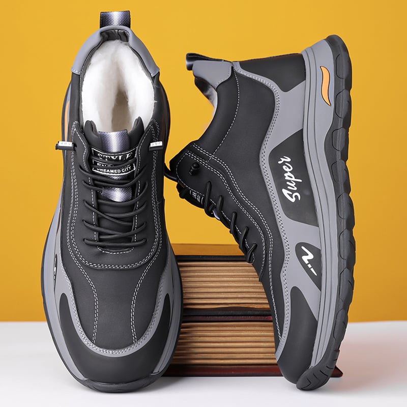 Vīriešu ziemas čības iekšējās čības ar bieza fleece odere, superfiber augšdaļa, gumijas zole, pretslīdošas, siltas, triecienu absorbēšana