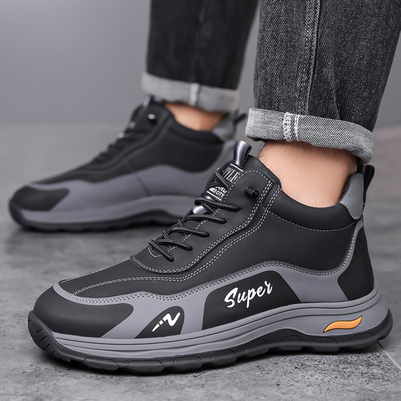 Vīriešu ziemas čības iekšējās čības ar bieza fleece odere, superfiber augšdaļa, gumijas zole, pretslīdošas, siltas, triecienu absorbēšana