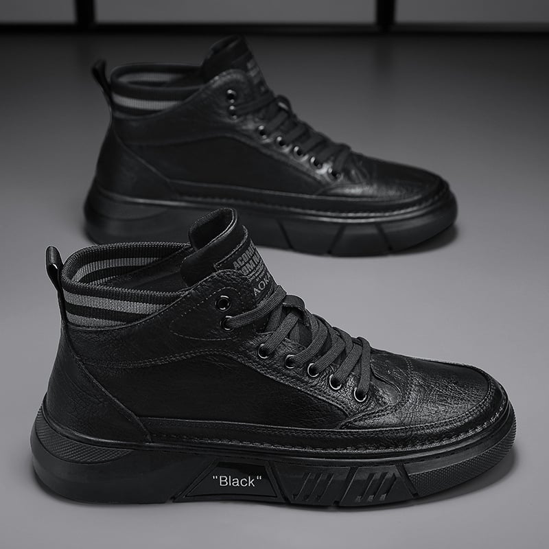 Augstās skeita kurpes ikdienas lietošanai: PU ādas augšdaļa, gumijas zole, šņorēšana, zems papēdis (1–3 cm), pretnoslīdēšana un izturīgas