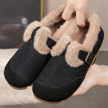 Ženske mokasine od mikrovlakana za zimu – zaobljeni vrh, niski potpetica 1–3 cm, unutarnji od umjetne krzna, spojna potplata