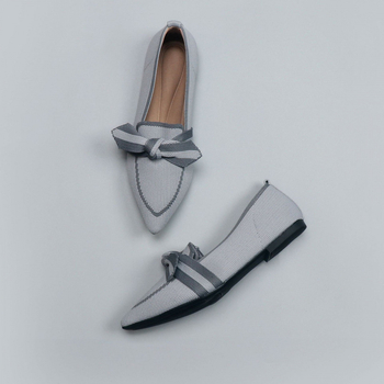 Doudou cipele, špičat nos, pletene gornjište, gumena potplata, niska potpetica