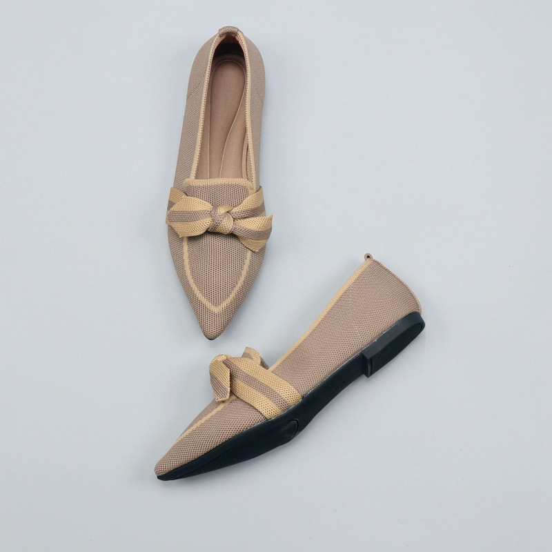 Doudou cipele, špičat nos, pletene gornjište, gumena potplata, niska potpetica