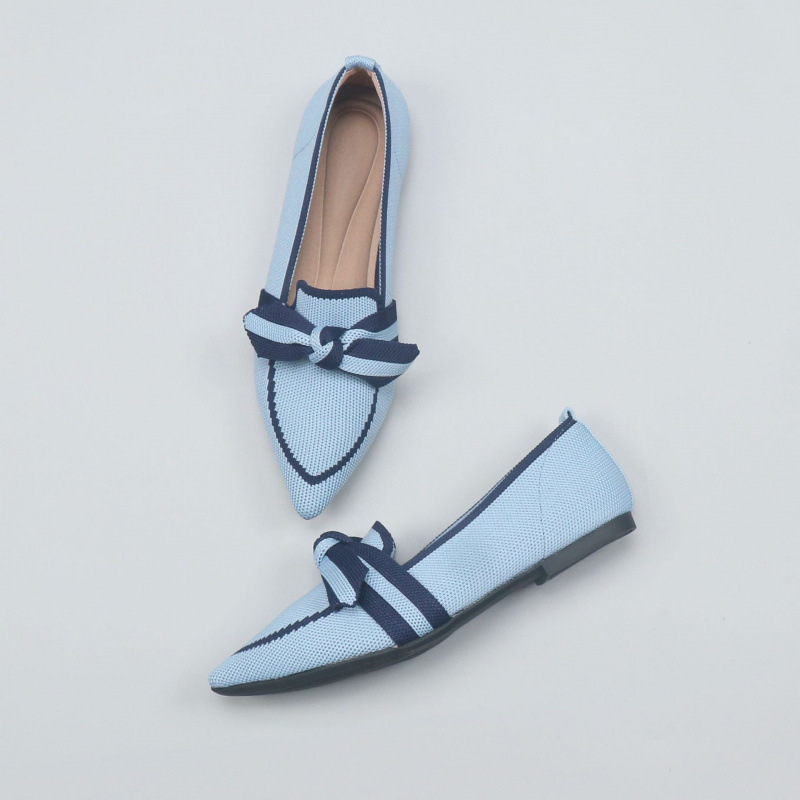 Doudou cipele, špičat nos, pletene gornjište, gumena potplata, niska potpetica