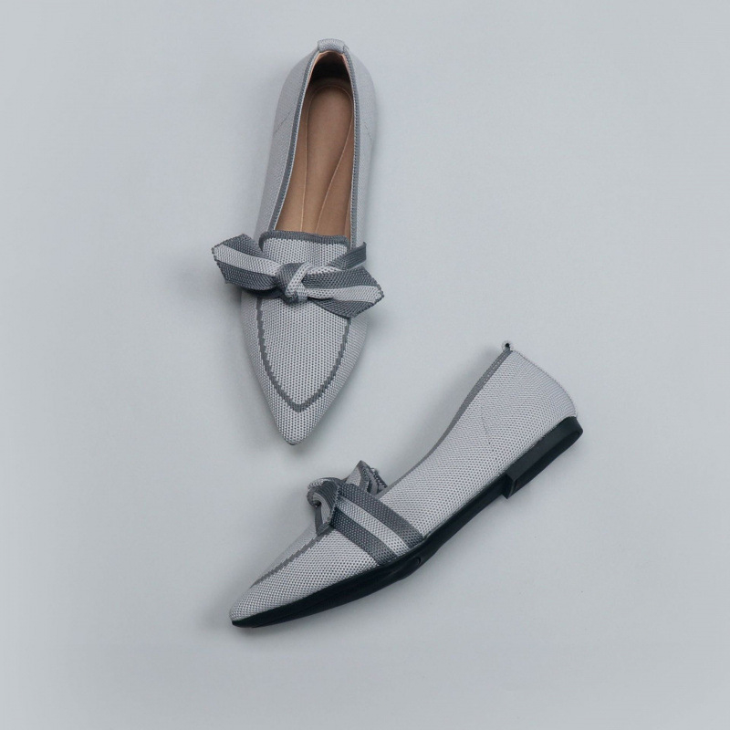 Doudou cipele, špičat nos, pletene gornjište, gumena potplata, niska potpetica