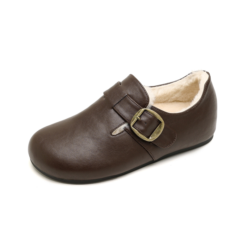 Power girl Ženske zimske cipele s umjetnim krznom u unutrašnjosti, debeli potplat, gornji dio od super vlakna, zatvaranje kopčom