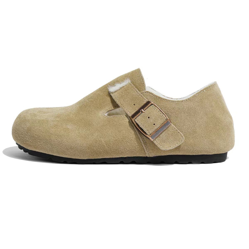 Ženske retro mokasice s povišenom visinom, gornji dio od teleće kože, niski potpetica, gumeni đon, kopčanje s kopčom