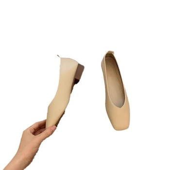 Ženske loaferice s niskim gornjim dijelom i kvadratnim nosom, 3–5 cm peta, gumena potplata, EVA ulošak, gornji materijal od super vlakana