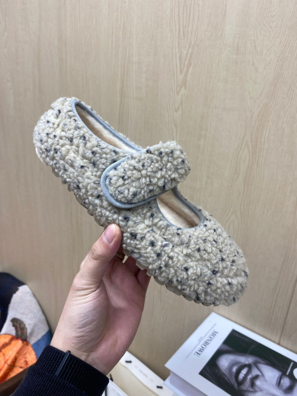 Leopárd mintás Mary Jane női lapos cipő velúr felsőrésszel, plüss belsővel, Velcro zárás, alacsony sarok
