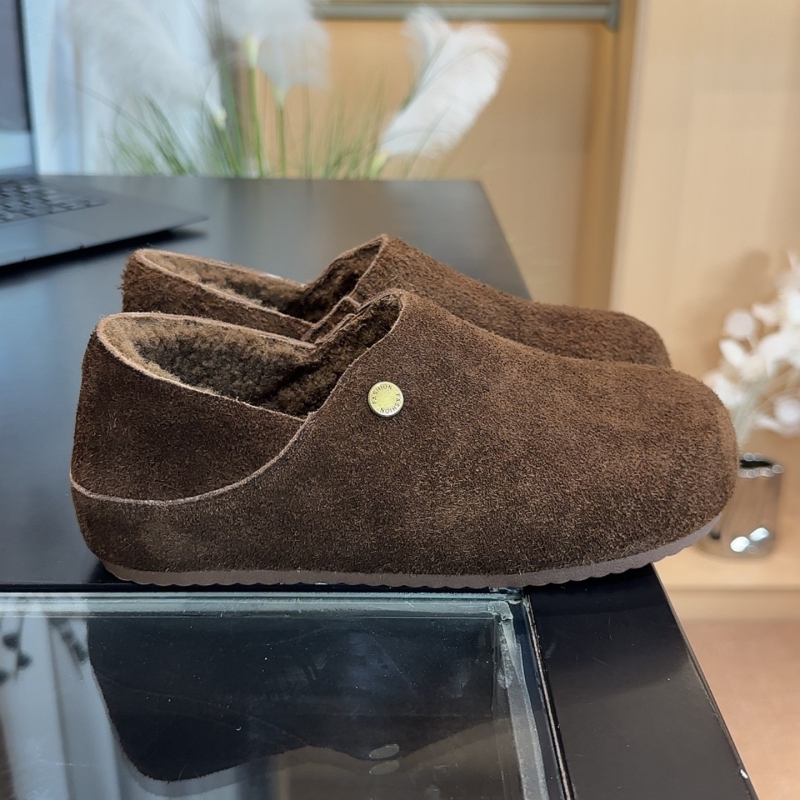 Pantofi dama casual cu Velcro – vârf rotund, talpa joasă, partea superioară din Super Fiber cu piele microfibră, căptușeală din pluș, talpă din cauciuc groasă, înălțime toc 3–5 cm, purtare zilnică, brand Qiao feifei