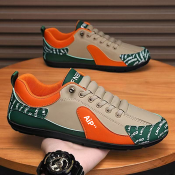 Mocasini bărbați din PU - Slip-on cu bandă elastică, căptușeală textilă respirabilă, talpă PVC, pentru purtare zilnică, talpă joasă