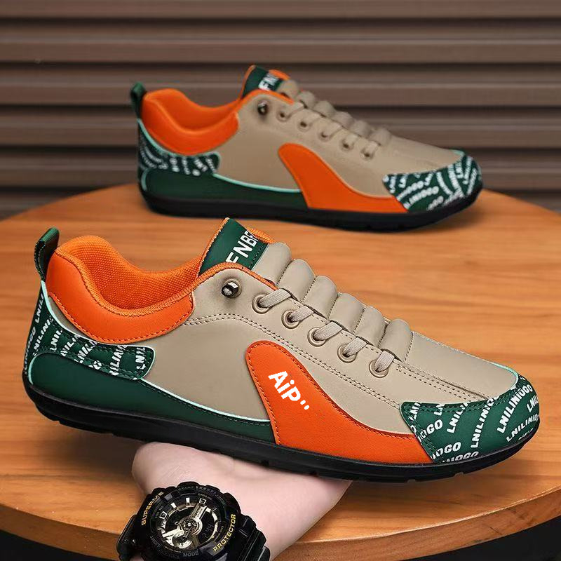 Mocasini bărbați din PU - Slip-on cu bandă elastică, căptușeală textilă respirabilă, talpă PVC, pentru purtare zilnică, talpă joasă