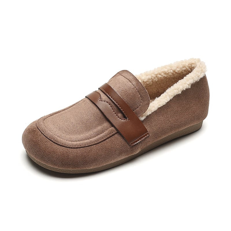 Női velúr loaferek alacsony sarokkal, PU talpbetét, mikrofiber belső, gumírozott talp