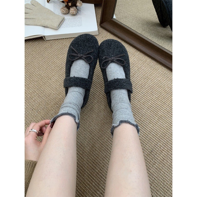 Mary Jane cipele za žene (okrugli vrh; nubuk gornji dio; Velcro zatvaranje; niski potpetica; gumeni potplat)