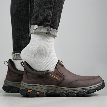 Pantofi loafers slip-on din PU, talpă din cauciuc, vârf rotund, toc plat