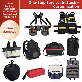 Double Dreamer Įrankių diržo krepšys, Multifunkcinė diržo kišenė, Vandeniui atsparus Oxford audinys, Išplėstas mažas elektrikisto krepšys, Stilius ZC-YB-003