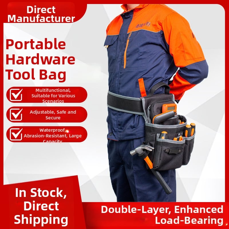 Double Dreamer Įrankių diržo krepšys, Multifunkcinė diržo kišenė, Vandeniui atsparus Oxford audinys, Išplėstas mažas elektrikisto krepšys, Stilius ZC-YB-003