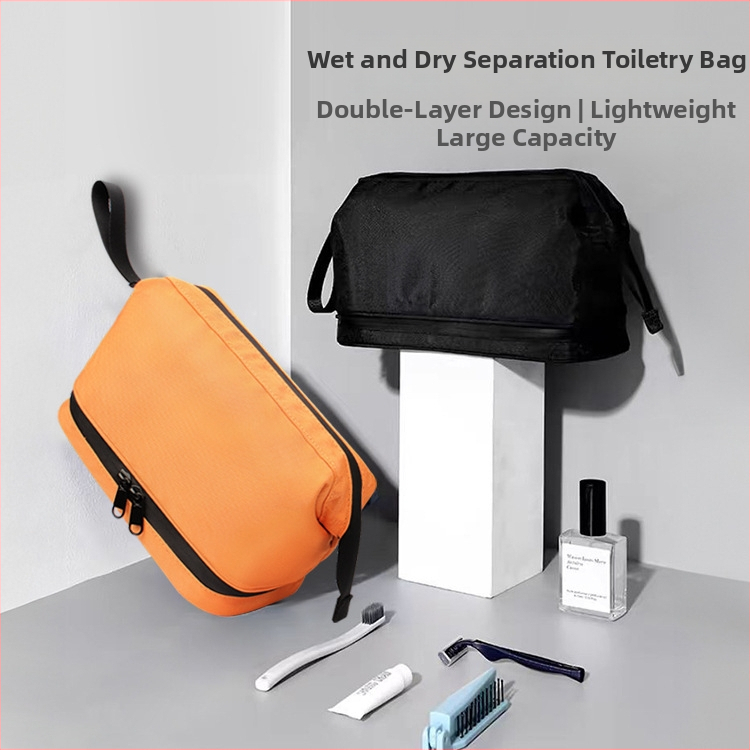 Orbanna atsparus vandeniui kelioninis kosmetikos krepšelis – ultra lengvas, didelė talpa, sausos ir šlapios atskyrimas, poliesteris, užtrauktukas, unisex