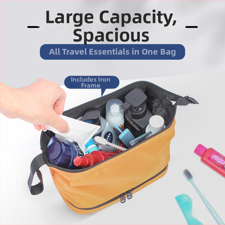 Orbanna atsparus vandeniui kelioninis kosmetikos krepšelis – ultra lengvas, didelė talpa, sausos ir šlapios atskyrimas, poliesteris, užtrauktukas, unisex