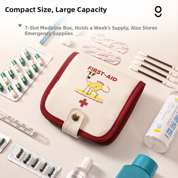 Meditsiinikomplekt, kuubikujulise kujuga, Oxfordi kangas, veekindel, reisidele ja meigitarvete korraldamiseks
