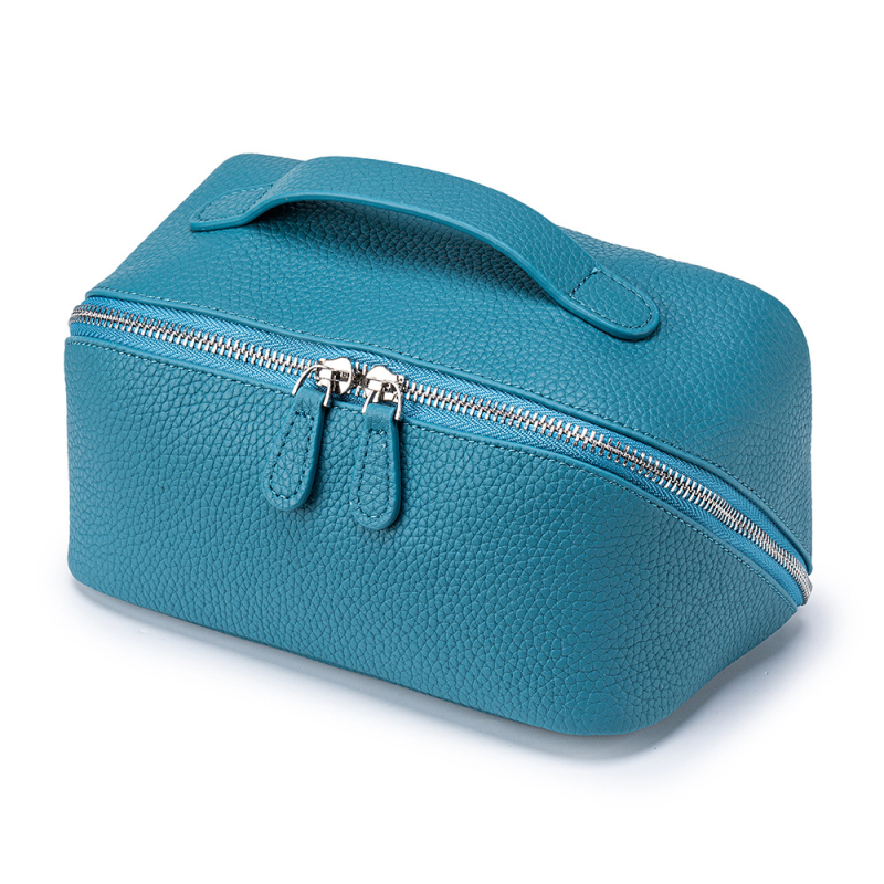 Kosmetinė ir kelioninė saugykla iš pirmojo sluoksnio karvės odos, nešiojama, miesto minimalistinis stilius, pamušalas poliesteris–medvilna