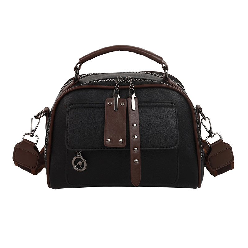 Rankinė, miesto paprastumas, PU oda, horizontalaus kvadrato formos, užtrauktukas, telefono kišenė