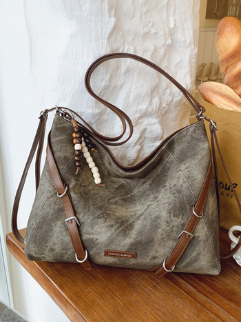 PU medžiagos moterų Tote rankinė, didelė talpa, miesto paprastas stilius, horizontali kvadrato forma, užsegimas užtrauktuku, poliesterio pamušalas, vidinė kišenė patch