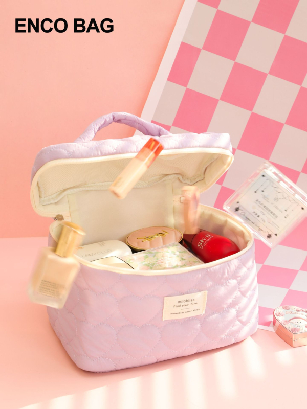 Kosmetinė rankinė su gėlėtu raštu, poliesteris, vidinė poliesterio apdaila, užtrauktukas, unisex saugojimas