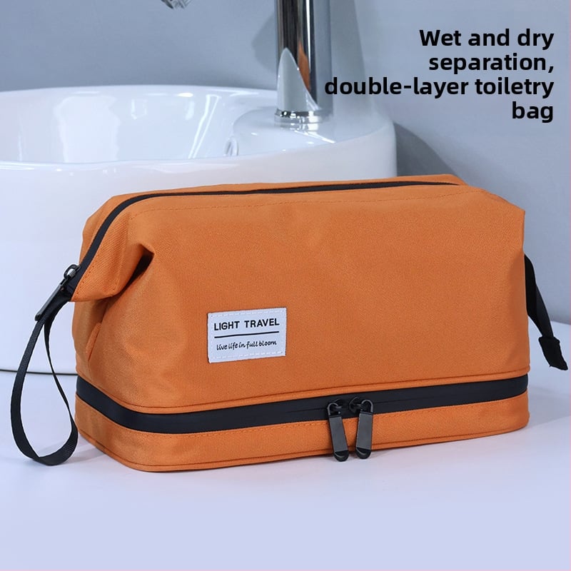Kelioninė kosmetinė dėžutė su drėgna/sausa atskyrimu, unisex, ultralekva, aukštos tankio nailonas, atspari vandeniui ir kvėpuojanti