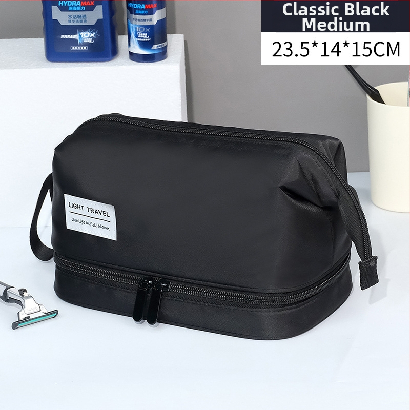 Kelioninė kosmetinė dėžutė su drėgna/sausa atskyrimu, unisex, ultralekva, aukštos tankio nailonas, atspari vandeniui ir kvėpuojanti