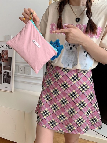 Kosmetinė rankinė - Korėjietiškas nišinis dizainas, Poliesteris, Gatvės stilius, 2023 vasara, Moterims