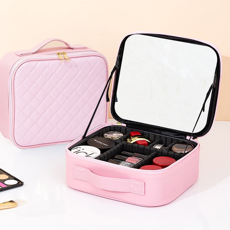 Θήκη καλλυντικών με LED φωτισμό και καθρέφτη, μεγάλη χωρητικότητα, θύρα USB, αδιάβροχη