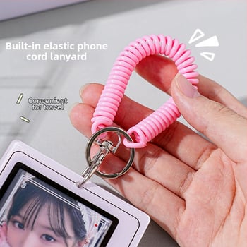 Akrilo kortelių laikiklis su retro fotoaparato motyvu — kortelėms/ID ir nuotraukų saugojimas, šiuolaikiškas paprastas stilius