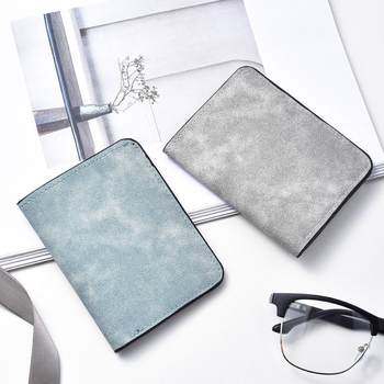 Ανδρική υπερλεπτή θήκη καρτών από συνθετικό δέρμα, με θήκη για άδεια οδήγησης και πολλαπλές θέσεις καρτών, αντι-μαγνητική προστασία